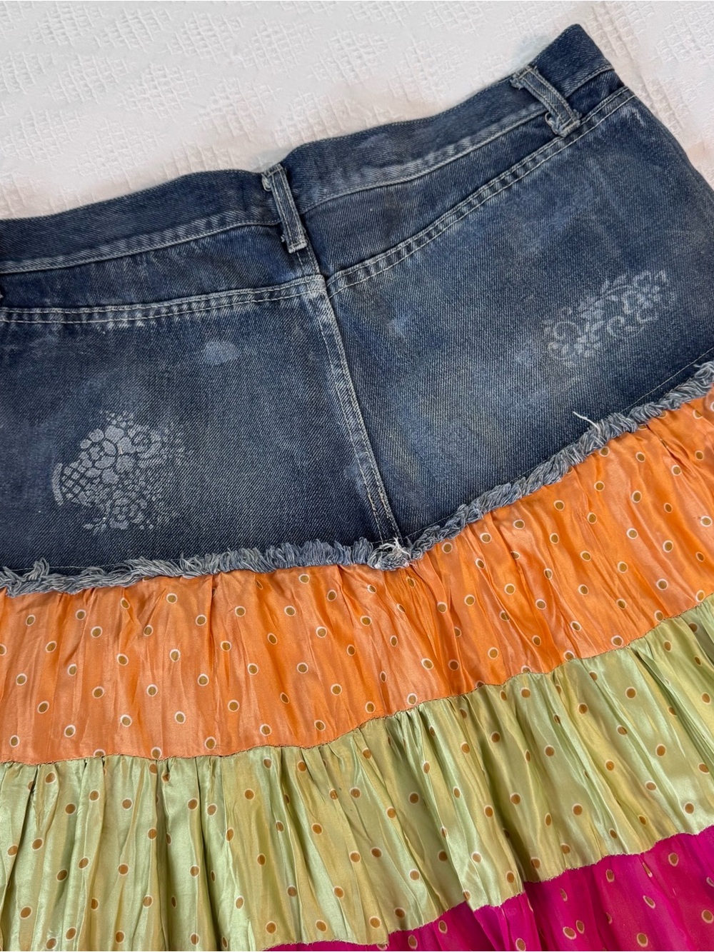 Y2K Lizzie McGuire Style Tiered Maxi Skirt - Picture 3 of 7